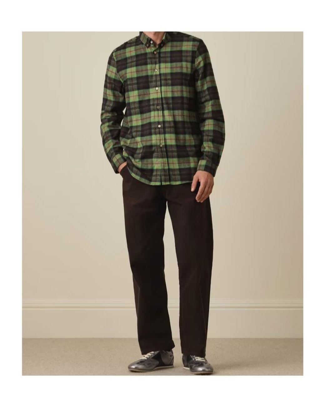 Paul Smith Green Ps Checked Button-Down Shirt for men