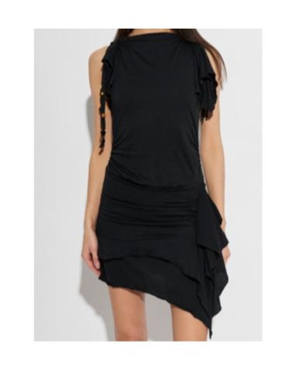 Isabel Marant Black Janick Ruched Mini Dress