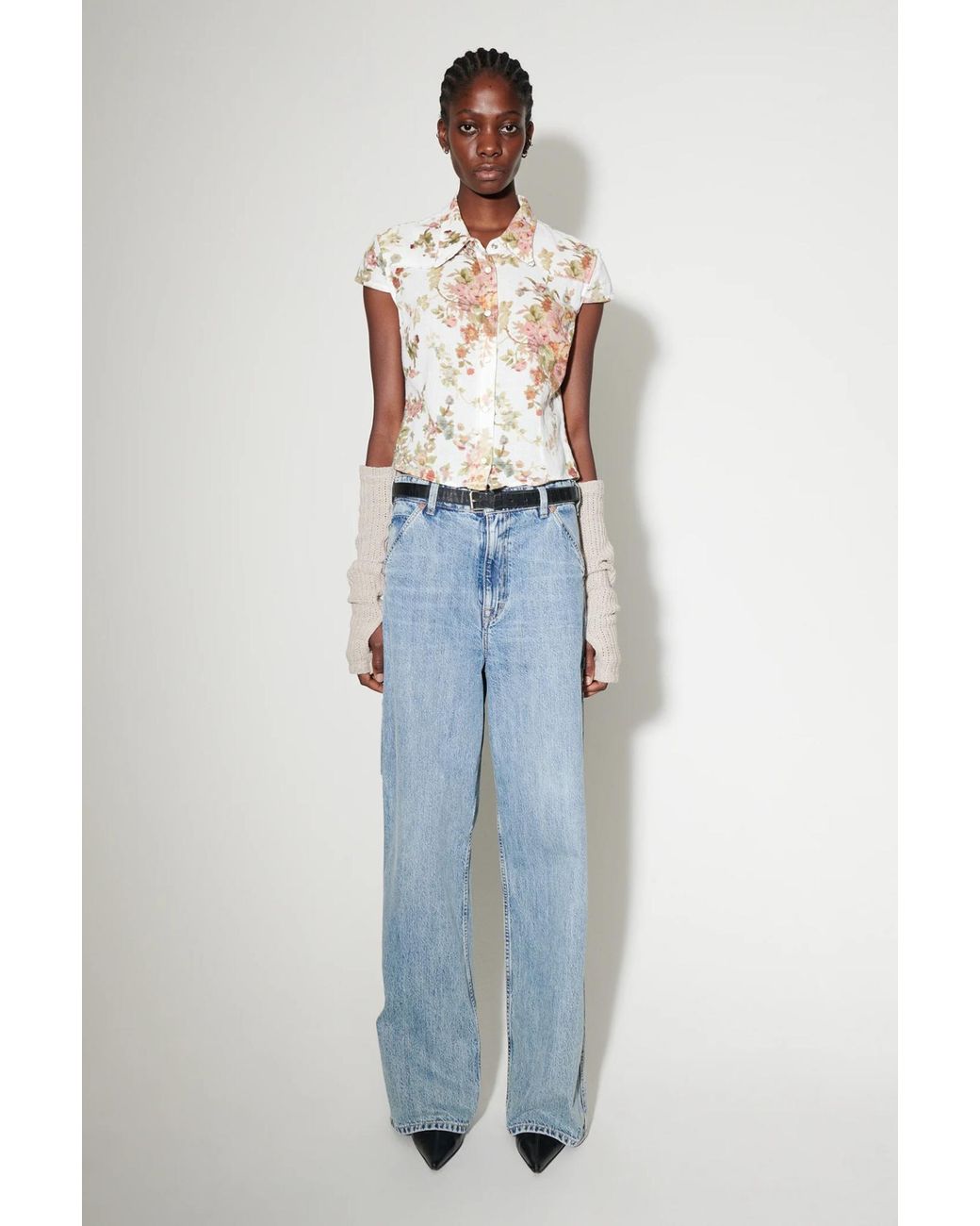 Our Legacy Blue High-Rise Wide-Leg Jeans