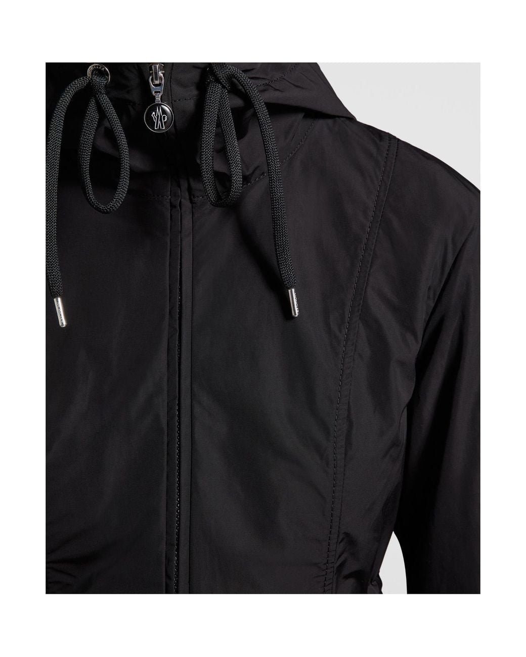 Moncler Black Zip-Up Parka Jacket