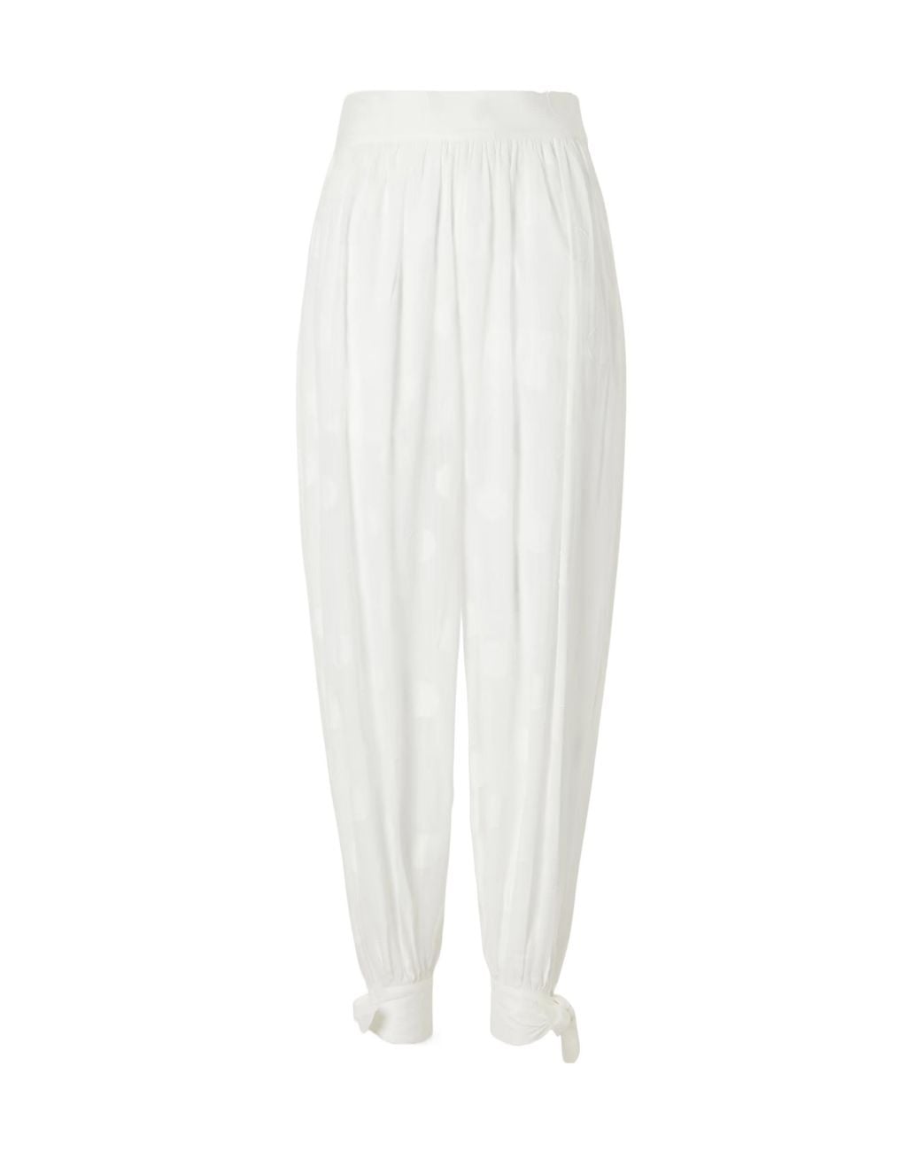 Zimmermann White Polka-Dot Cotton-Poplin Balloon Pants