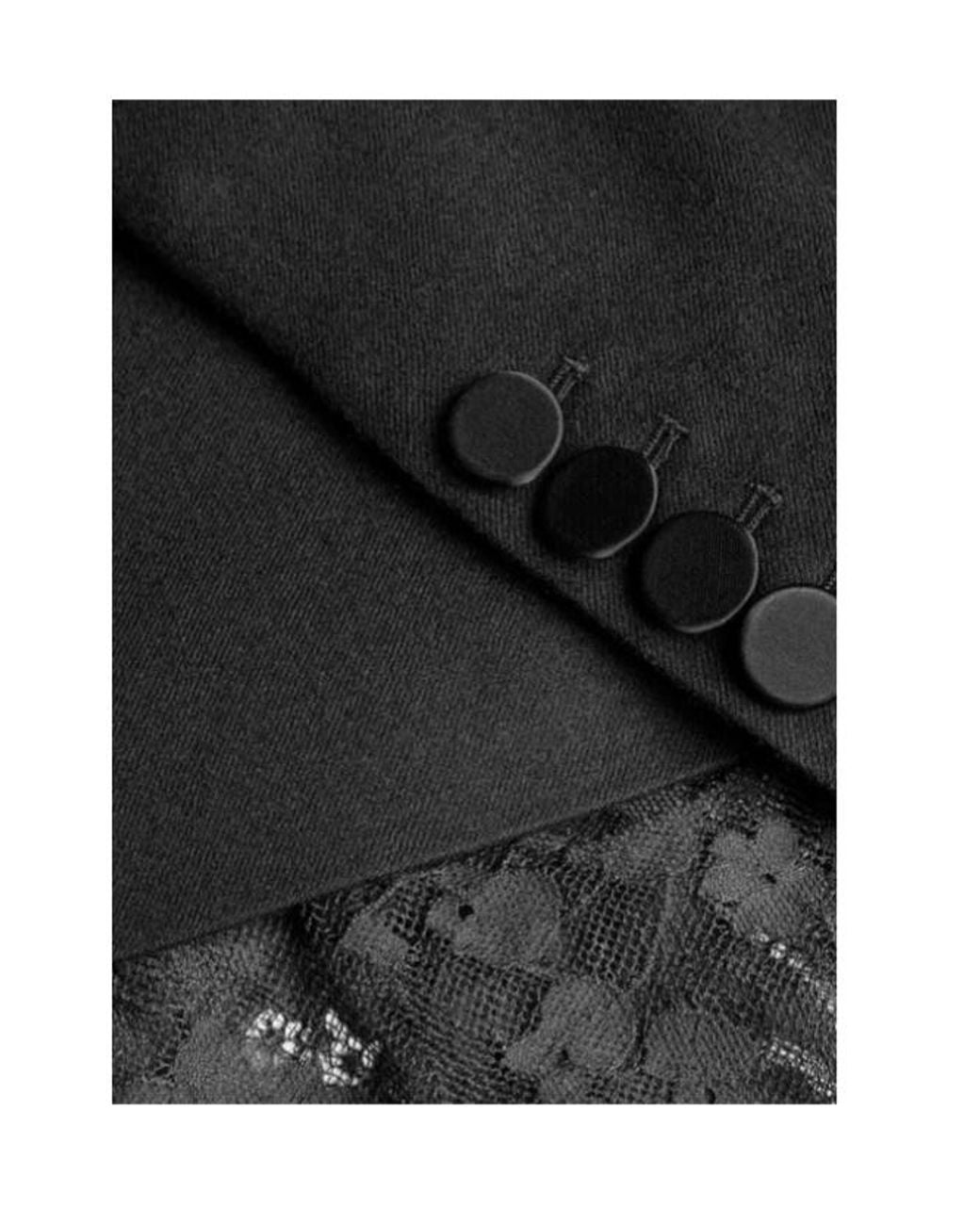 Zimmermann Black Valiant Lace Trim Blazer