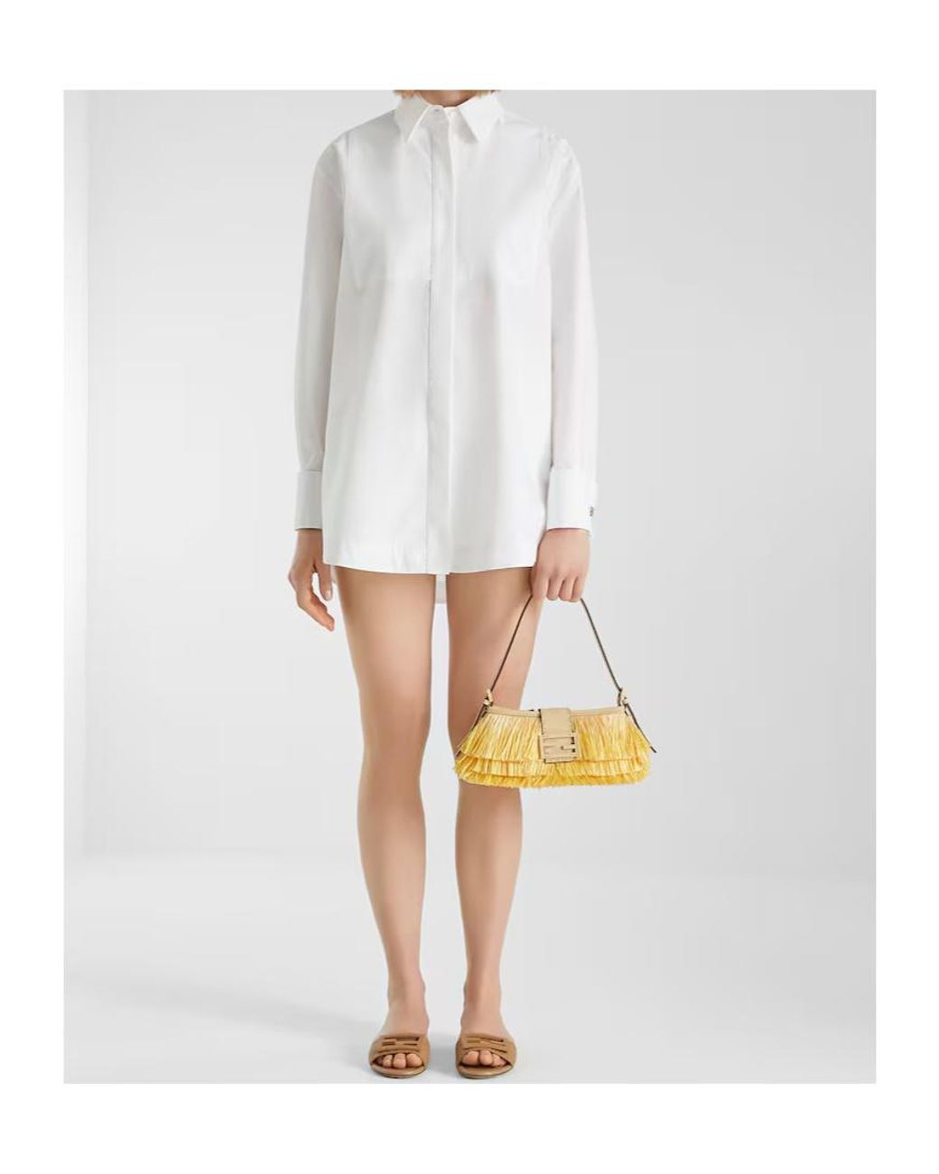 Fendi Metallic Baby B. Fringed Gradient Shoulder Bag