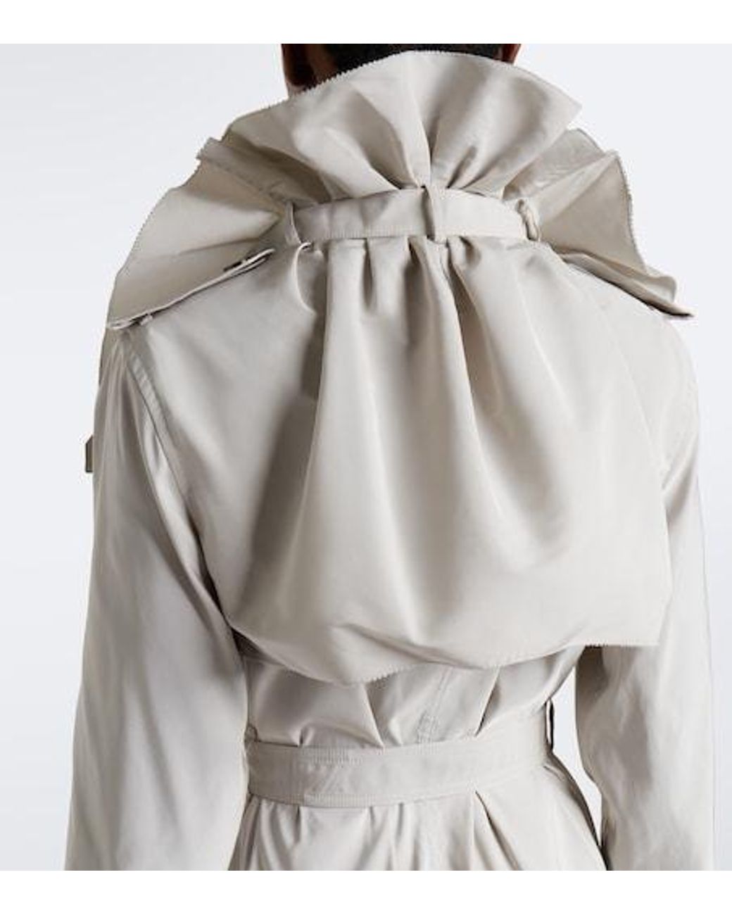 Burberry Gray Ruffled Trench Coat