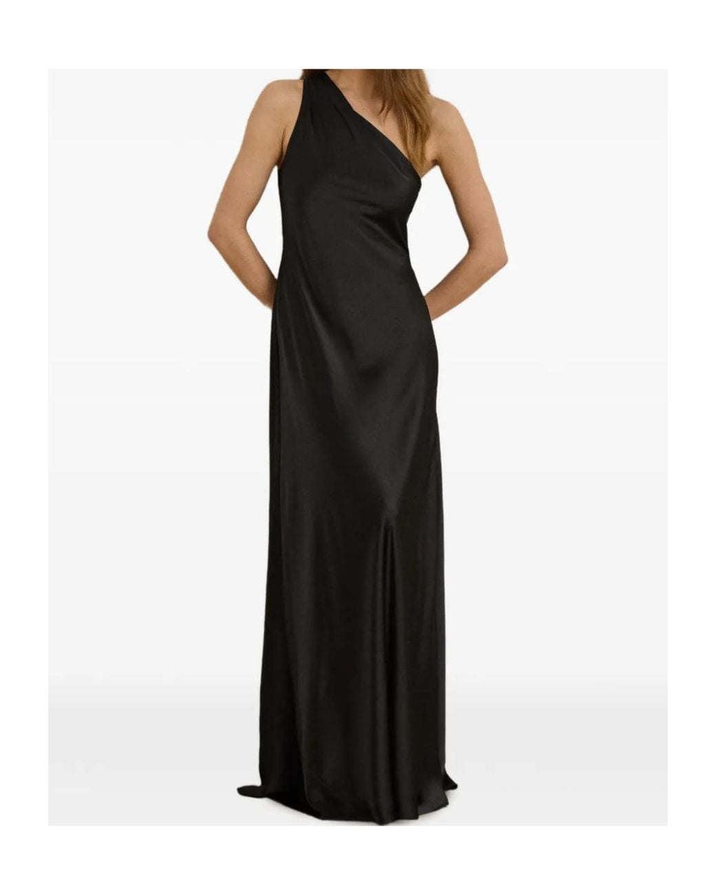 Ralph Lauren Black One-Shoulder Maxi Dress