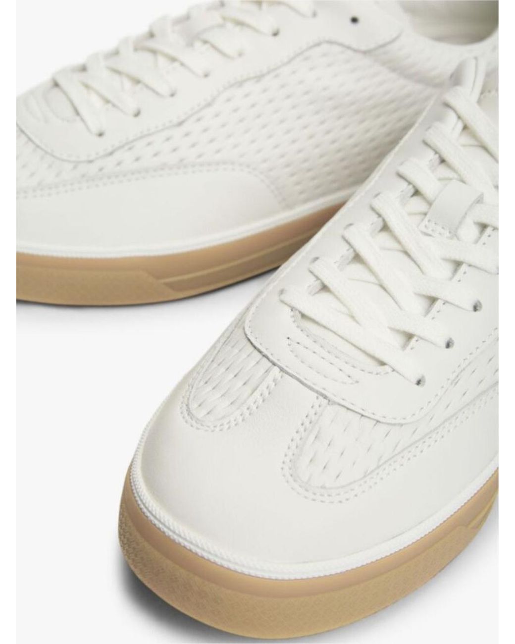 Tommy Hilfiger White Textured Low-Top Sneakers for men
