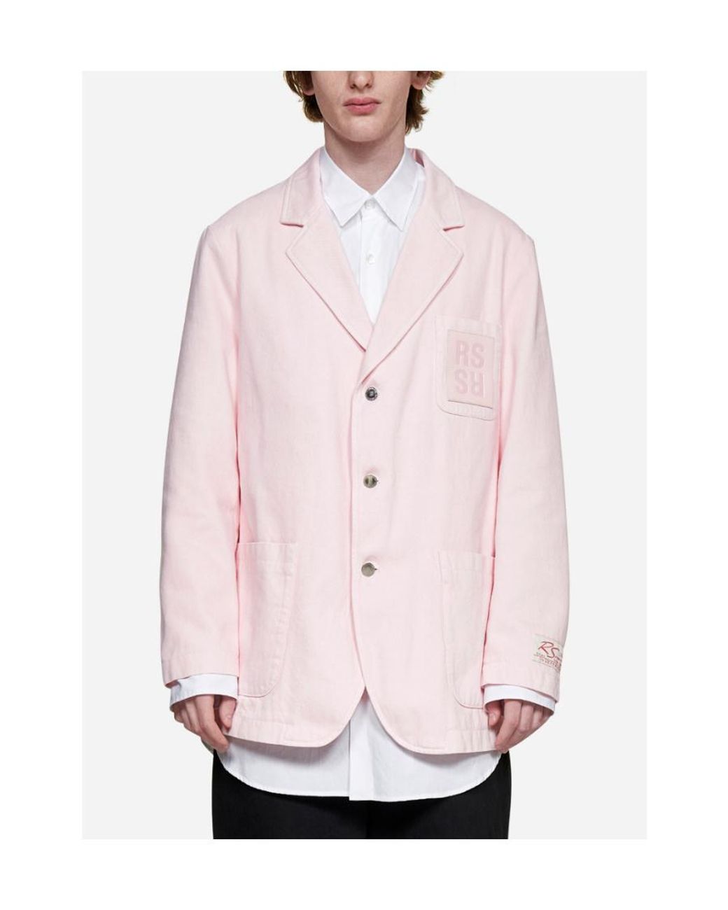 Raf Simons Pink Emblem Detail Jacket for men