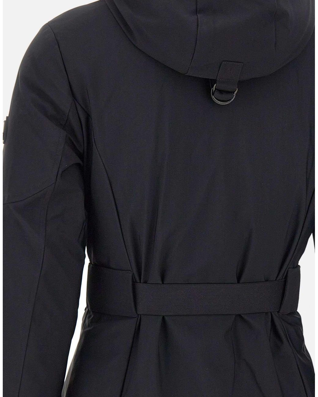 Moose Knuckles Blue Belted Jacket