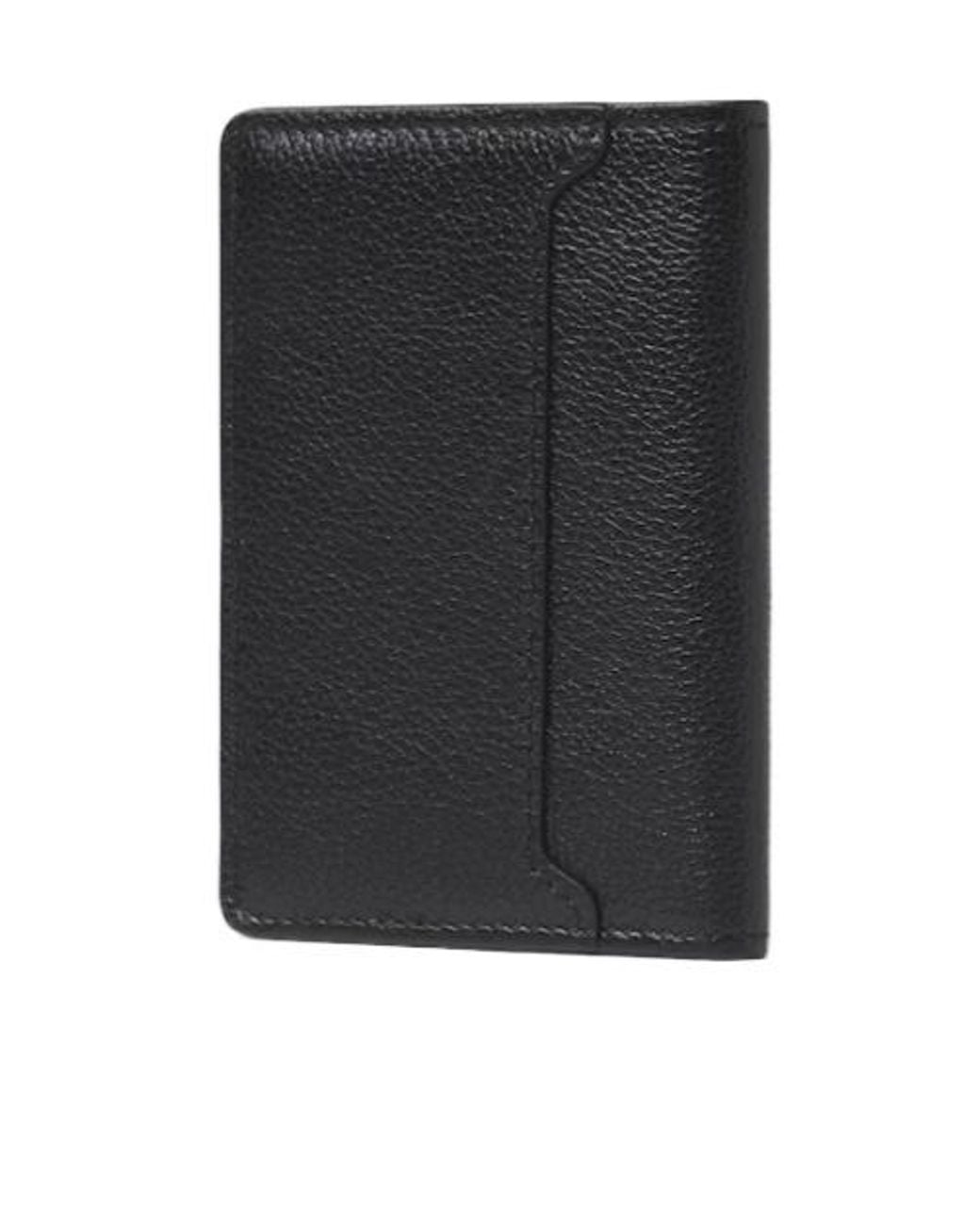 Fendi Black Full-Grain Leather Card Holder for men