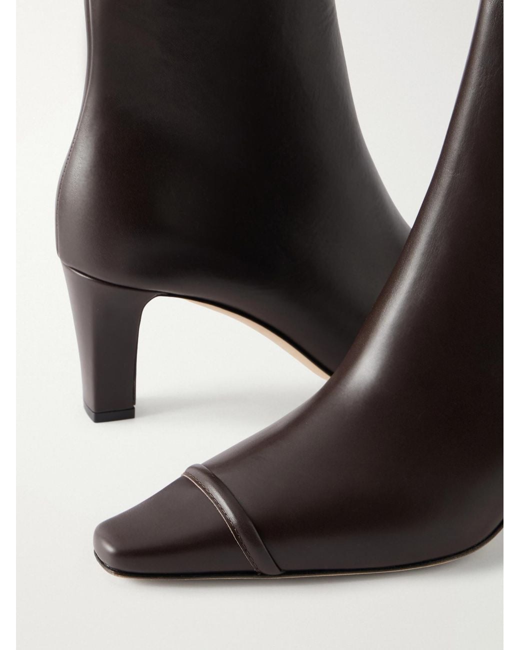 Manolo Blahnik Black Minimalist Handmade Leather Boots