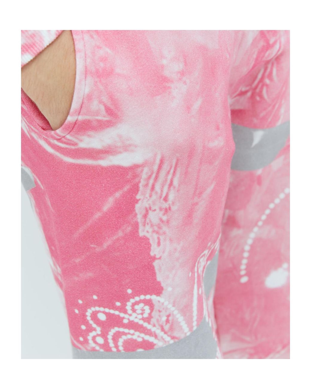 PRAYING Pink Garbage Graphic Track Pants for men