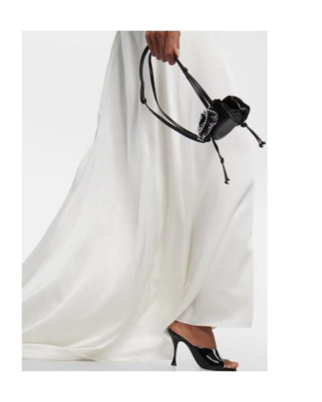 Magda Butrym White Rosette Embellished Slip Gown