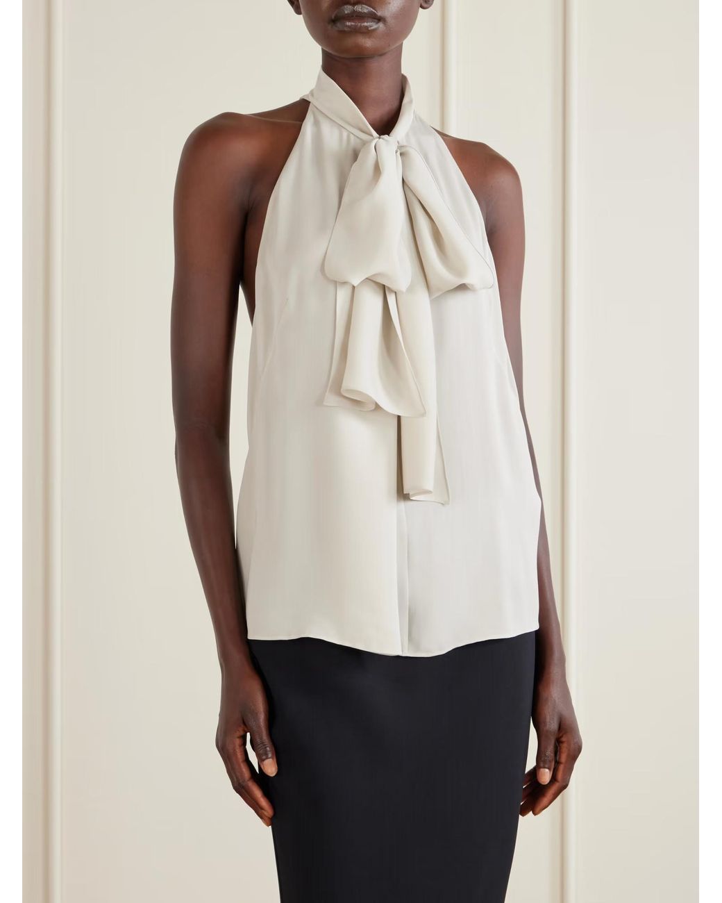 Tom Ford White Halter Neck Sleeveless Top