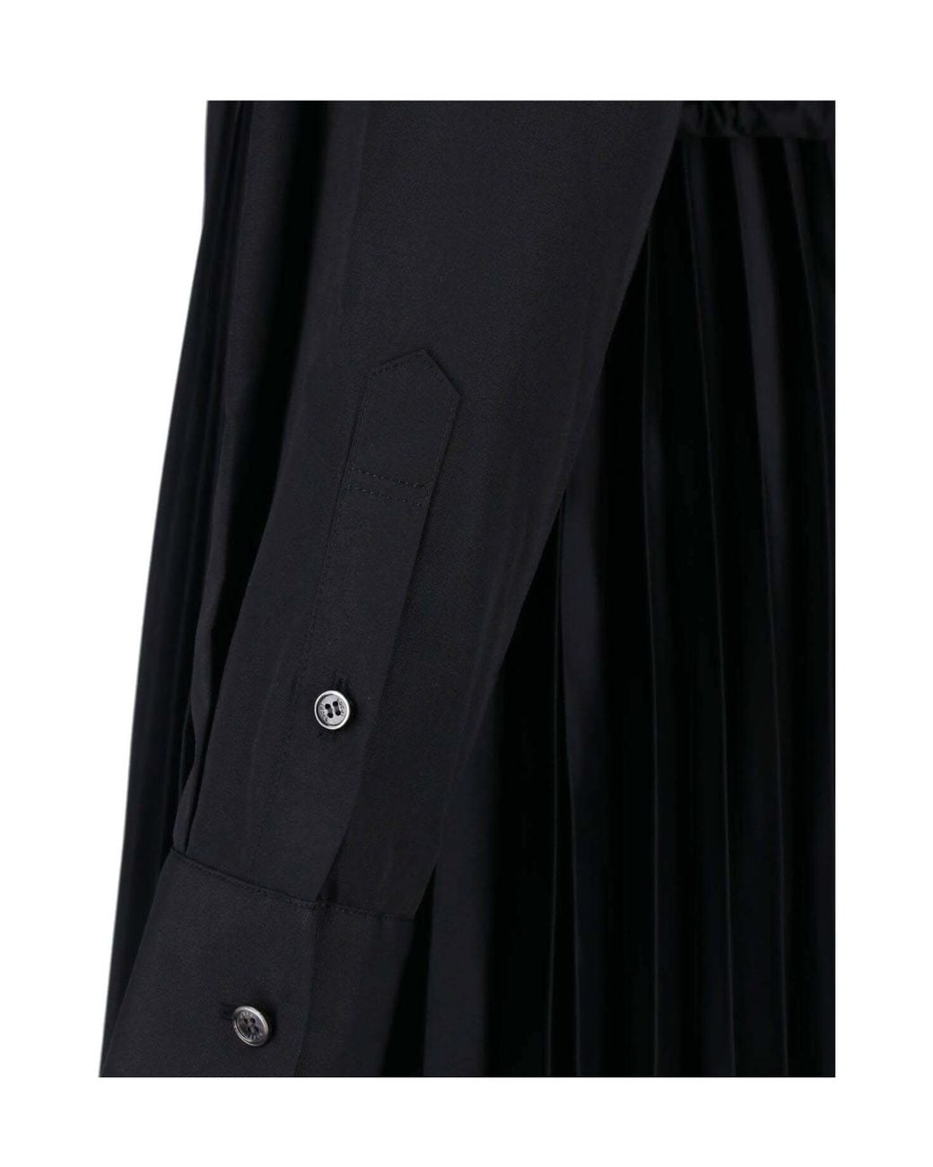 Sacai Black Long-Sleeved Dress
