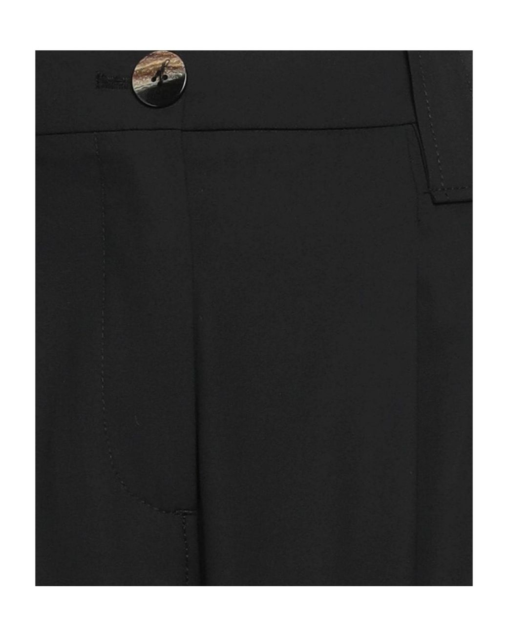 Ganni Black Solid Color Tapered Dress Pants