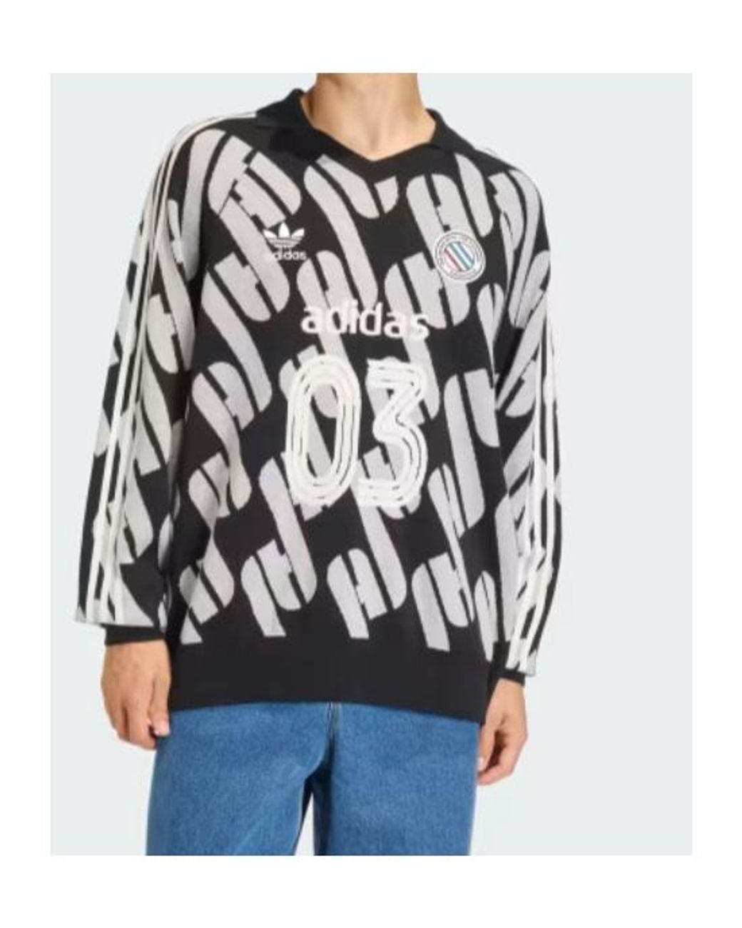 Adidas Black Originals Adicolor Polo Knit Jumper for men