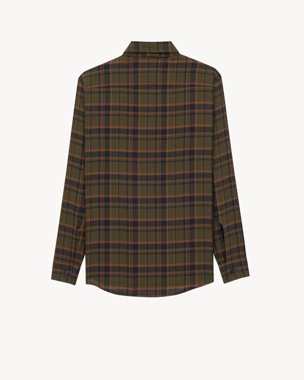 Saint Laurent Green Cassandre Lavallière Shirt