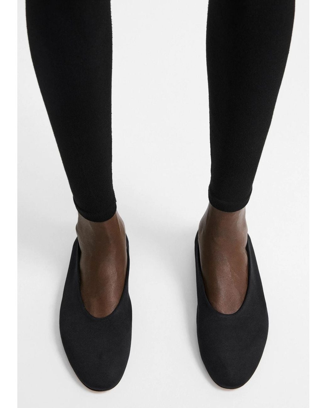 Totême Black Pointed-Toe Ballet Flats