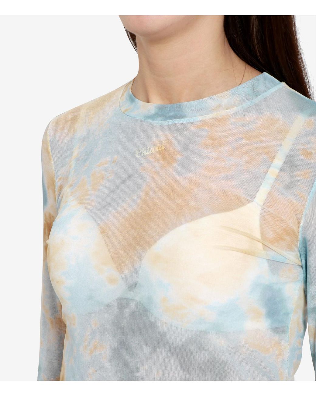 Erika Cavallini Semi Couture Blue Graphic-Print Top