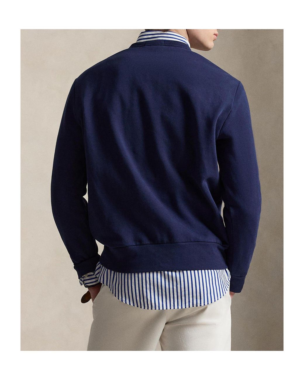 Polo Ralph Lauren Blue Minimalist Long-Sleeve Casual Sweatshirt for men