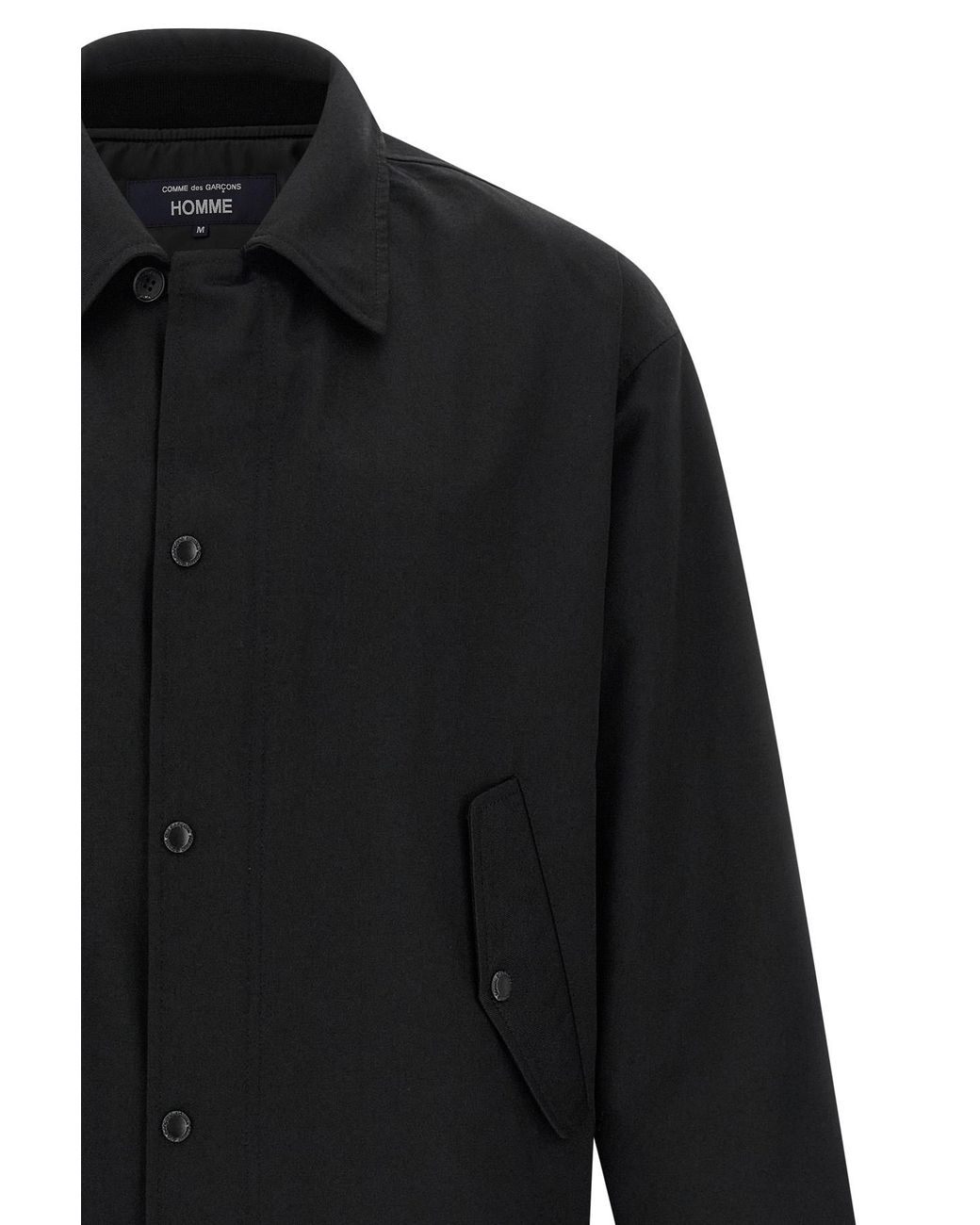 Comme des Garçons Black Press-Stud Fastening Jacket for men