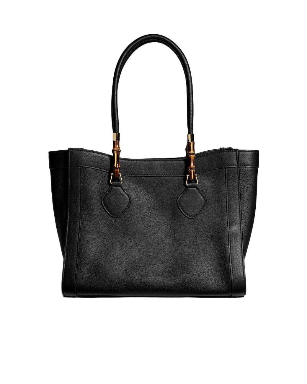 Gucci Black Bamboo Tote Medium Bag
