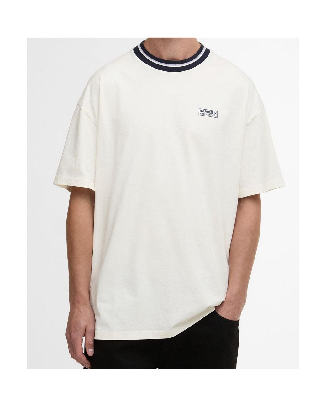 Barbour White Logo Short-Sleeved T-Shirt for men
