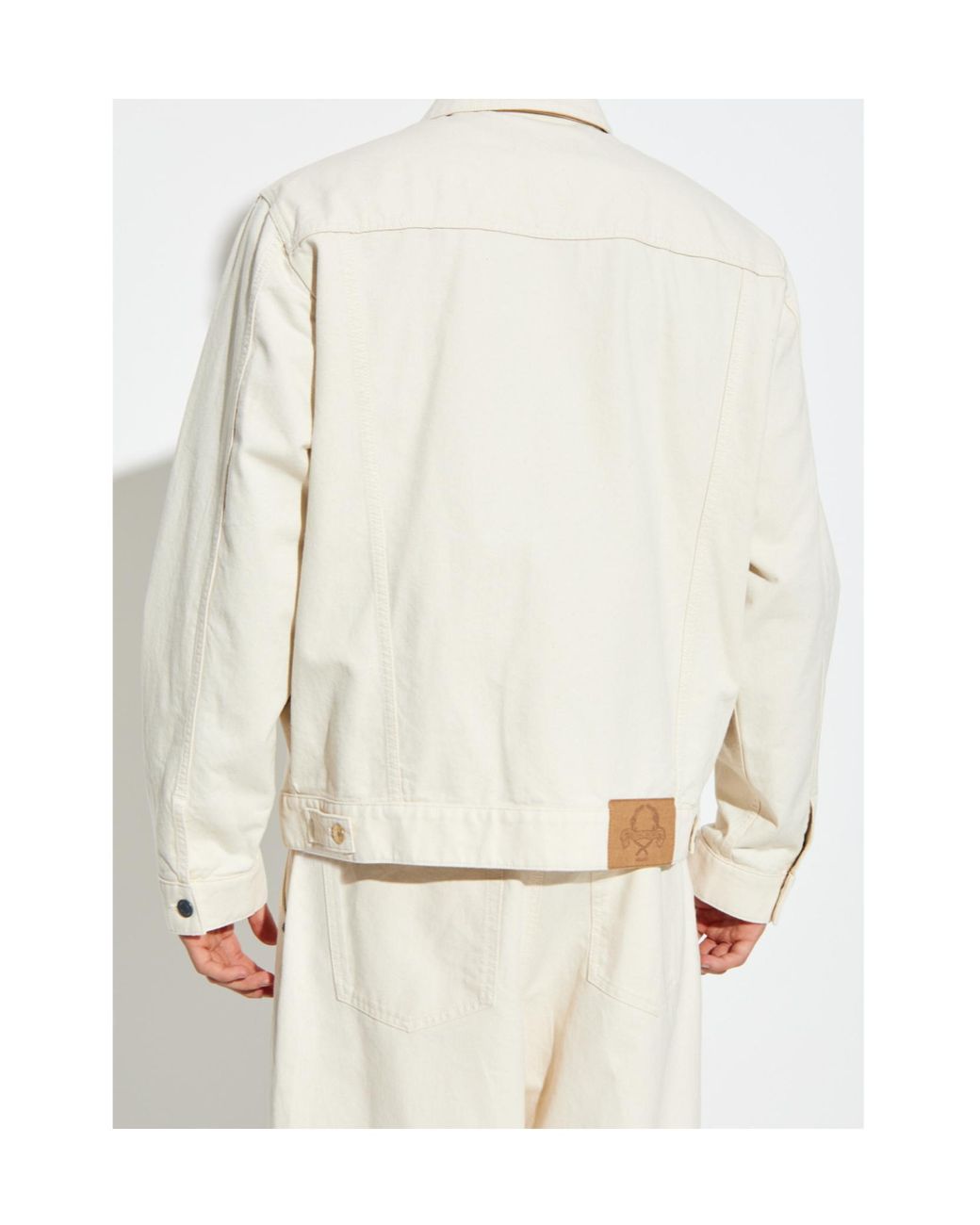 Moschino White Long Sleeved Denim Jacket for men