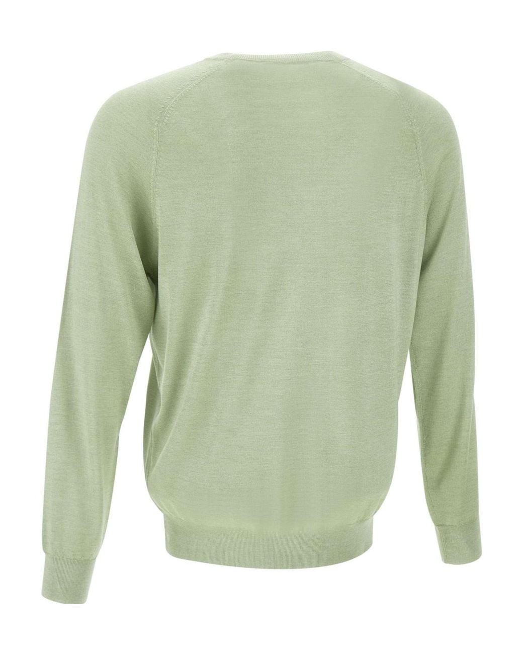Kangra Cashmere Green Kangra Crew Neck Knitted Sweater for men