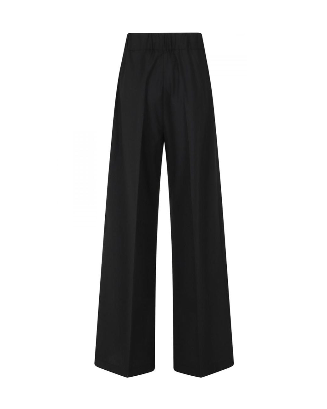 Semicouture Black Jhonny Elasticated-Waistband Pleated Trousers
