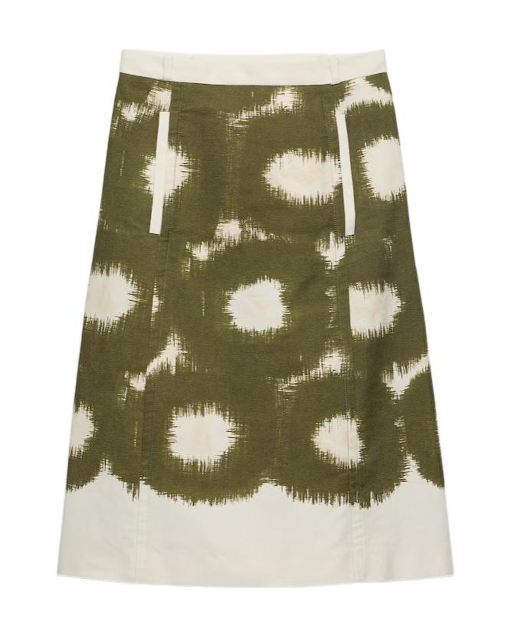Prada Green Printed Canvas Skirt