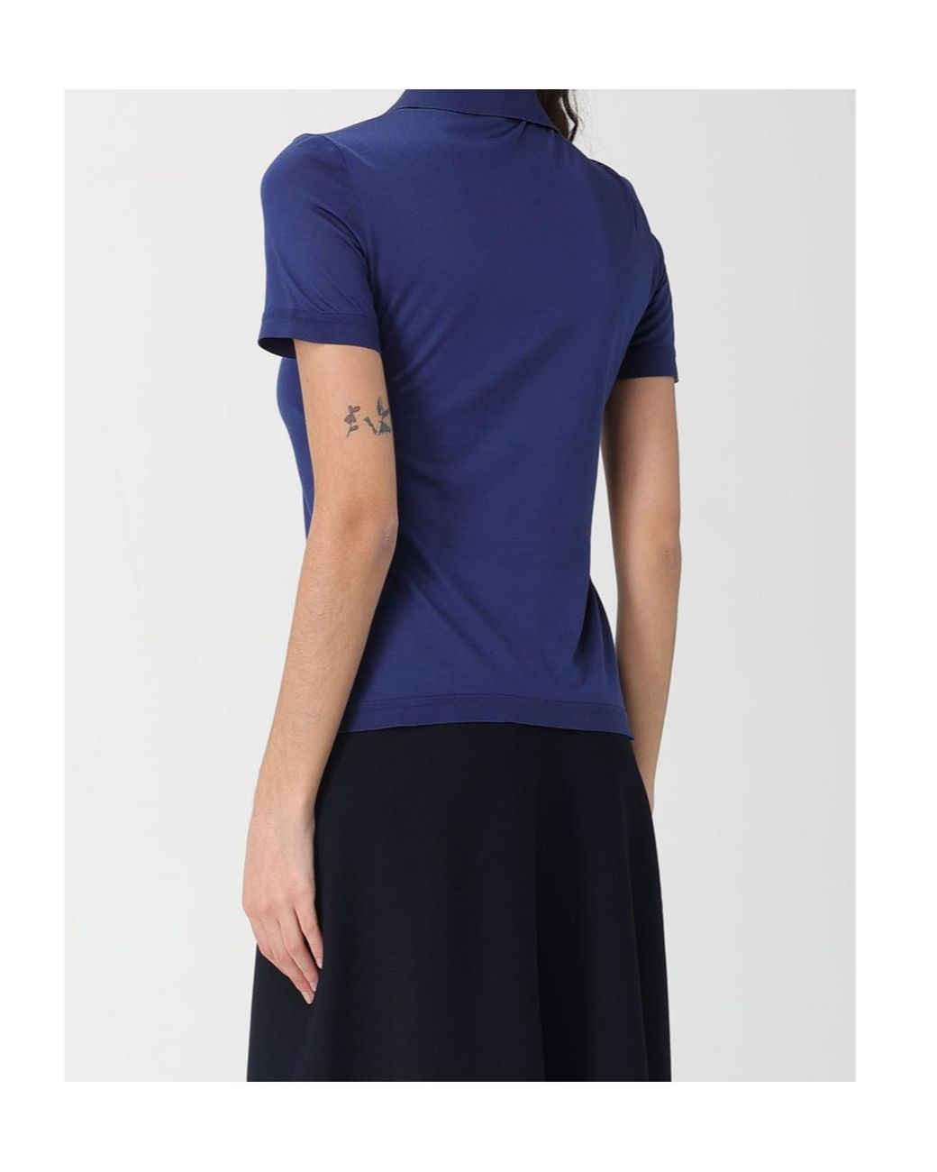 Max Mara Blue Bellico Short-Sleeved Polo Shirt