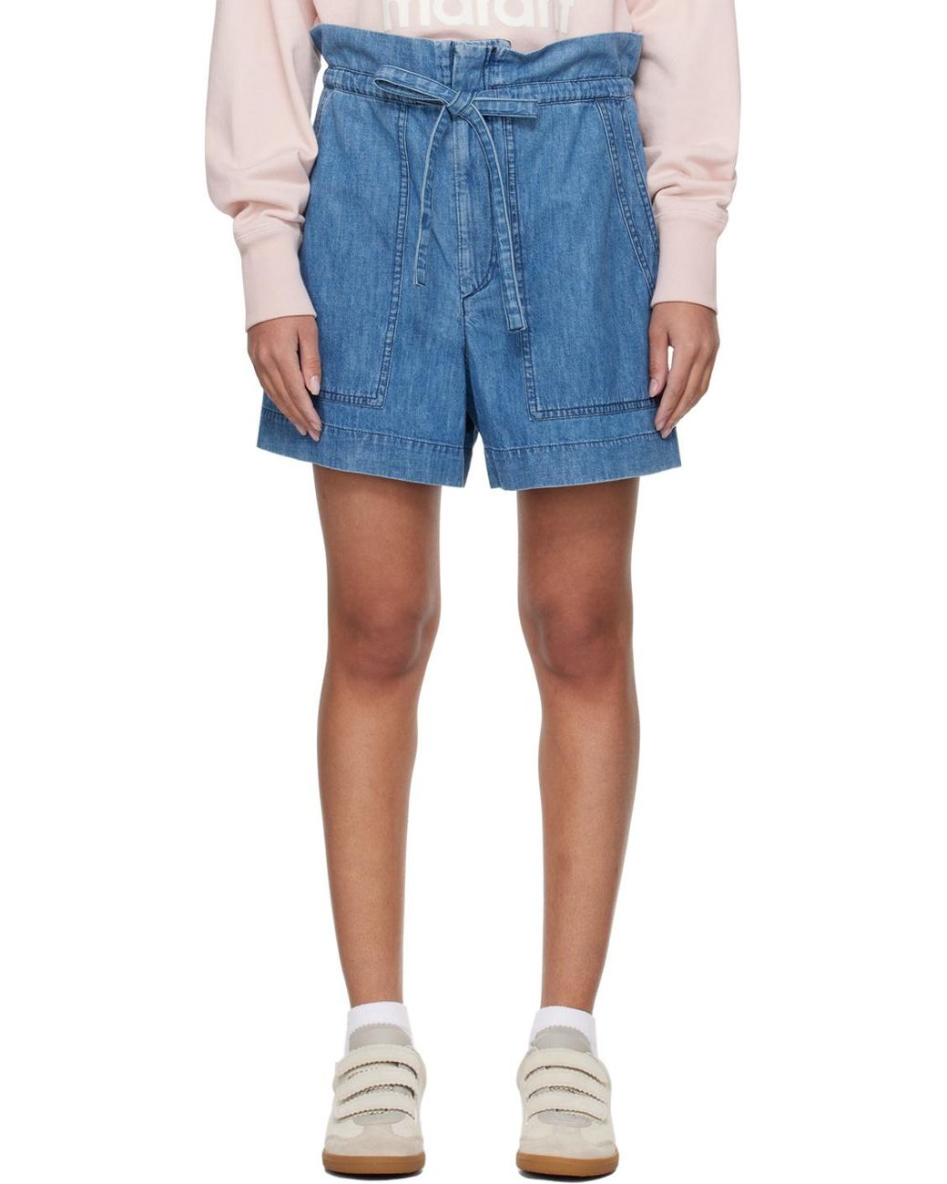 Isabel Marant Blue Isabel Marant Étoile Drawstring Denim Shorts