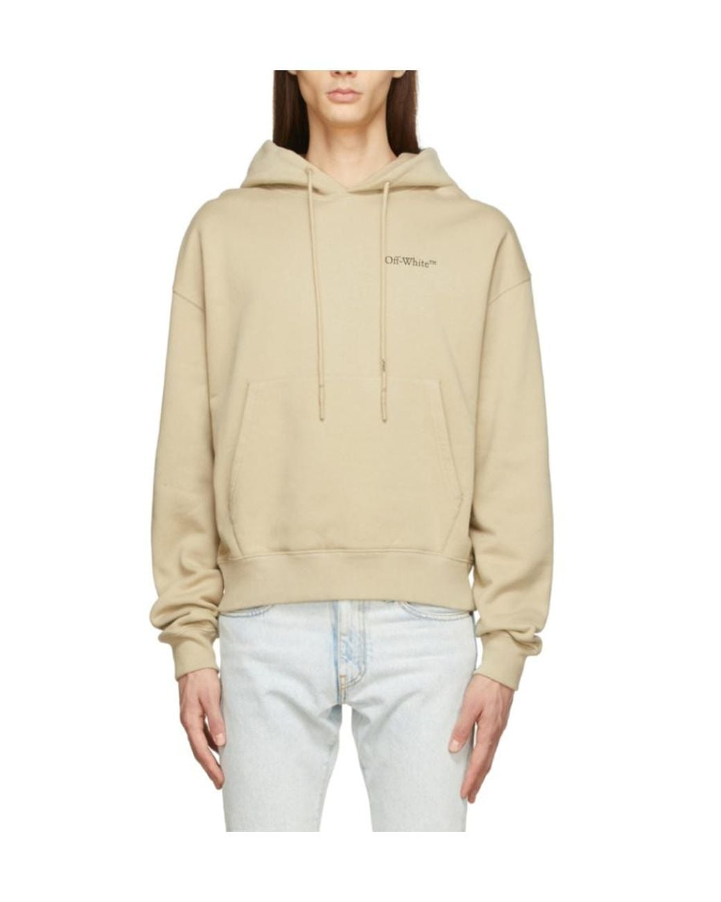 Off-White c/o Virgil Abloh Natural Arrows-Motif Brushed Jumper for men