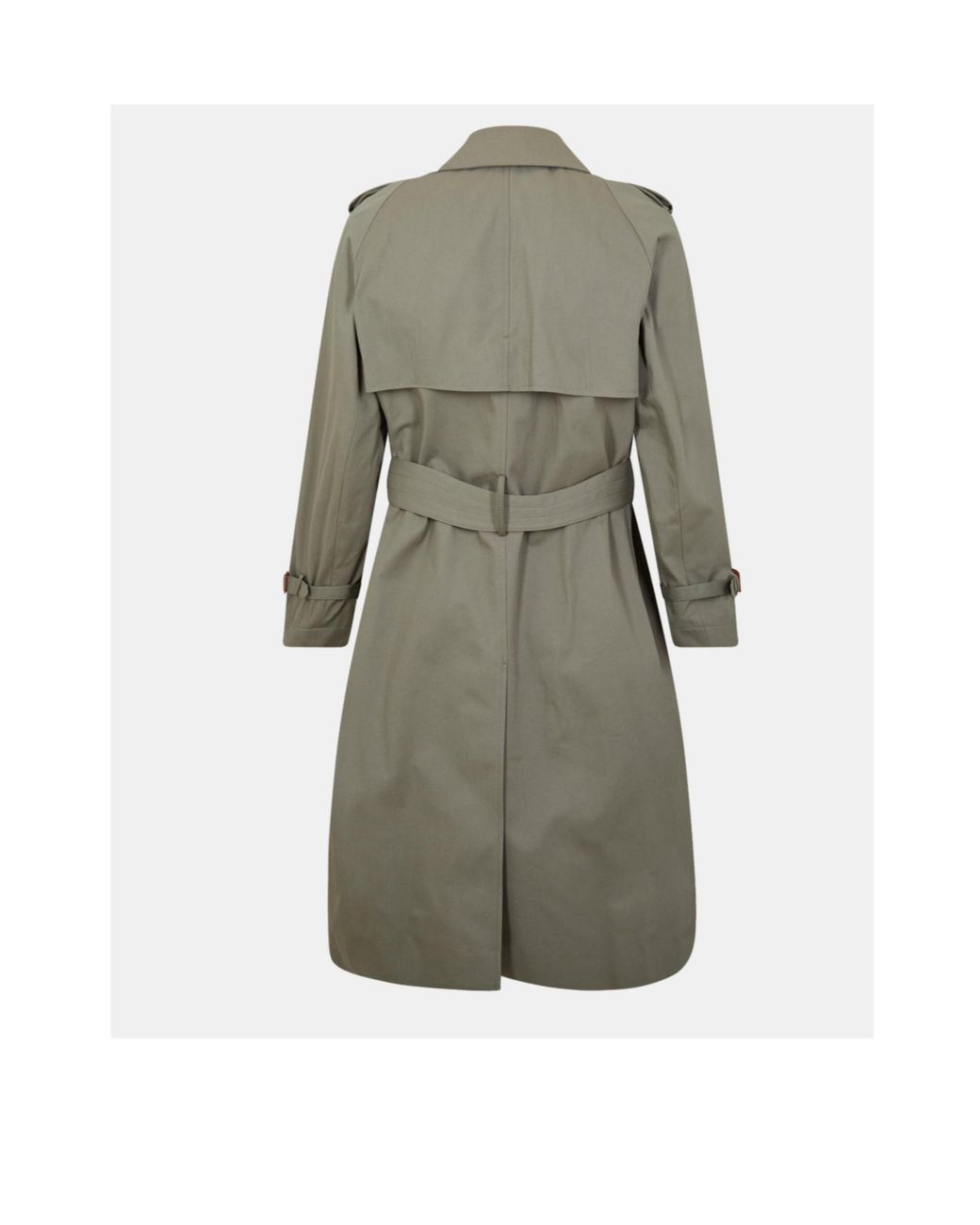 Lacoste Gray Khaki Double-Breasted Mid-Length Trench Coat for men