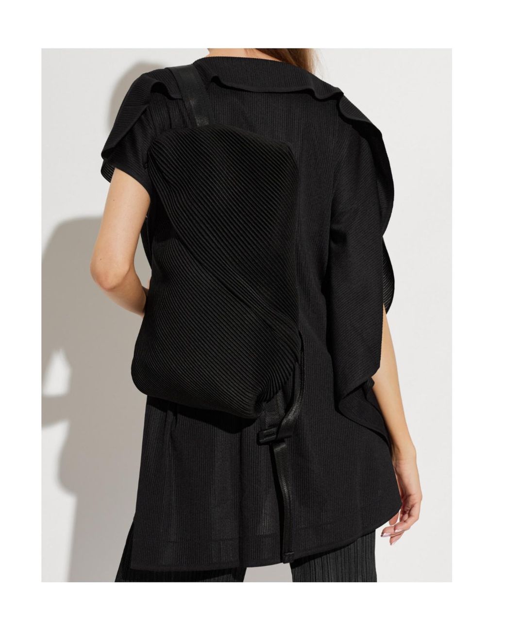 Pleats Please Issey Miyake Black Pleats Please Issey Miyake Bias Pleats Backpack