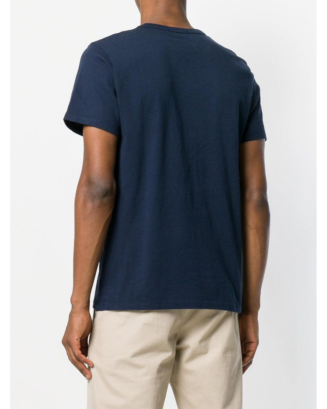 Maison Kitsuné Blue Parisien T-Shirt for men