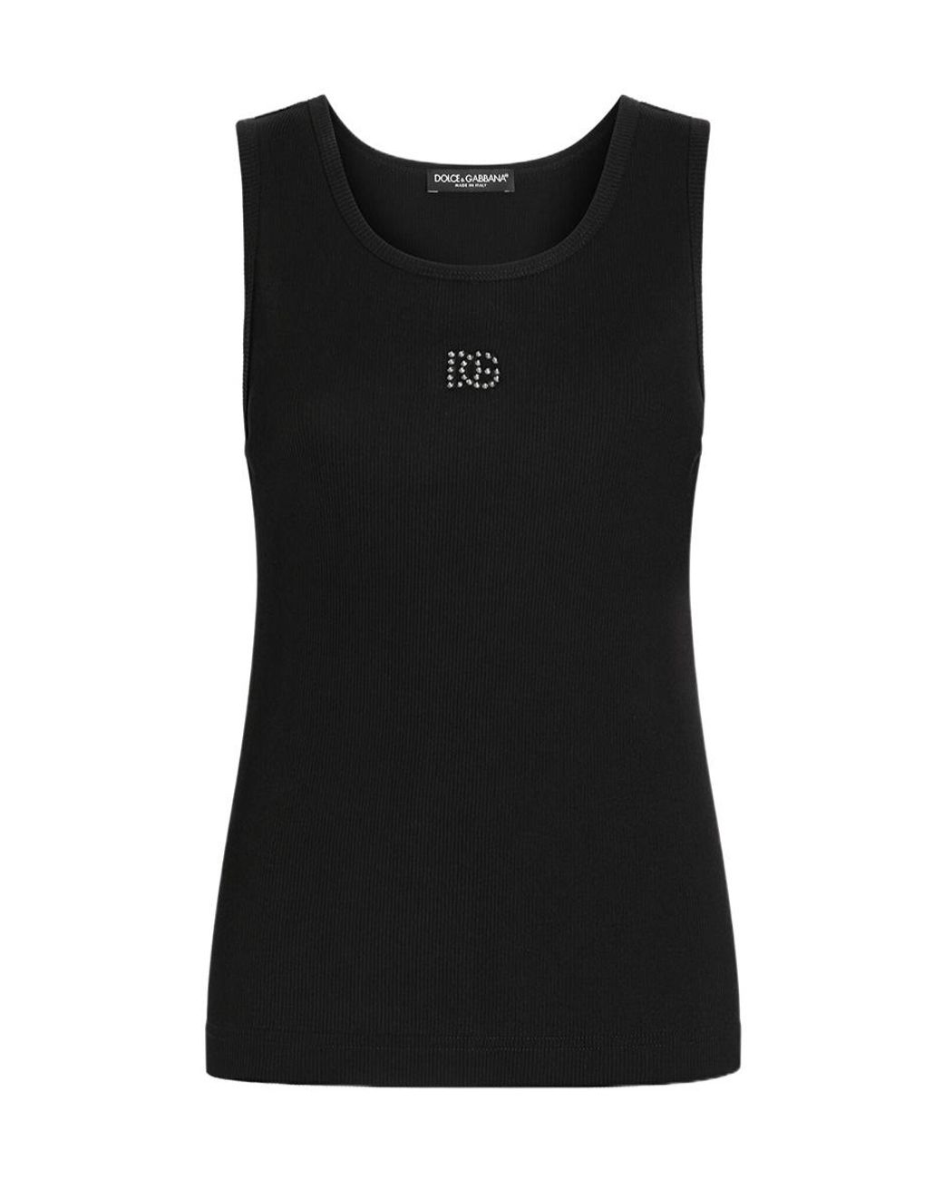 Dolce & Gabbana Black Sleeveless Tops
