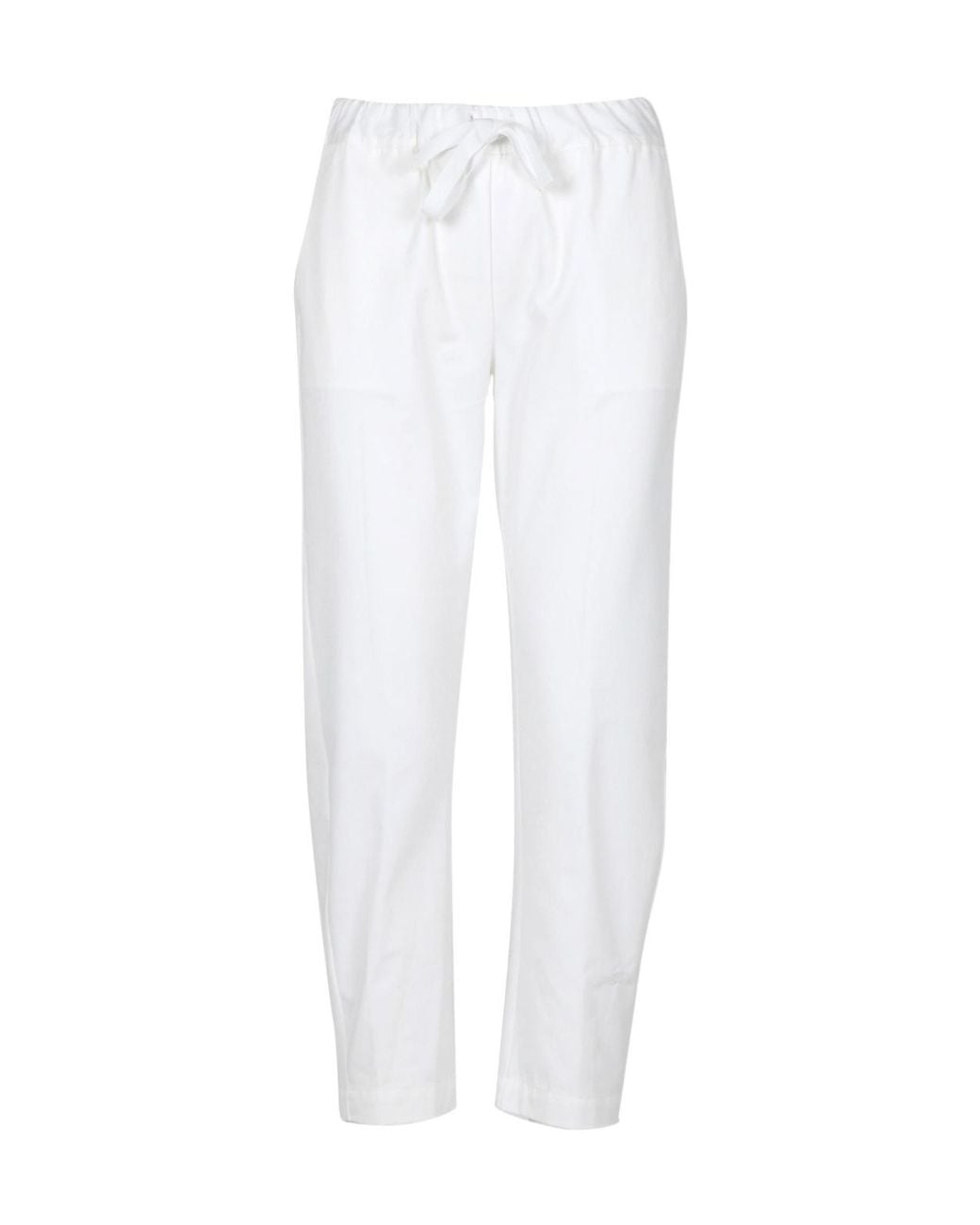Semicouture White High Waist Casual Pants
