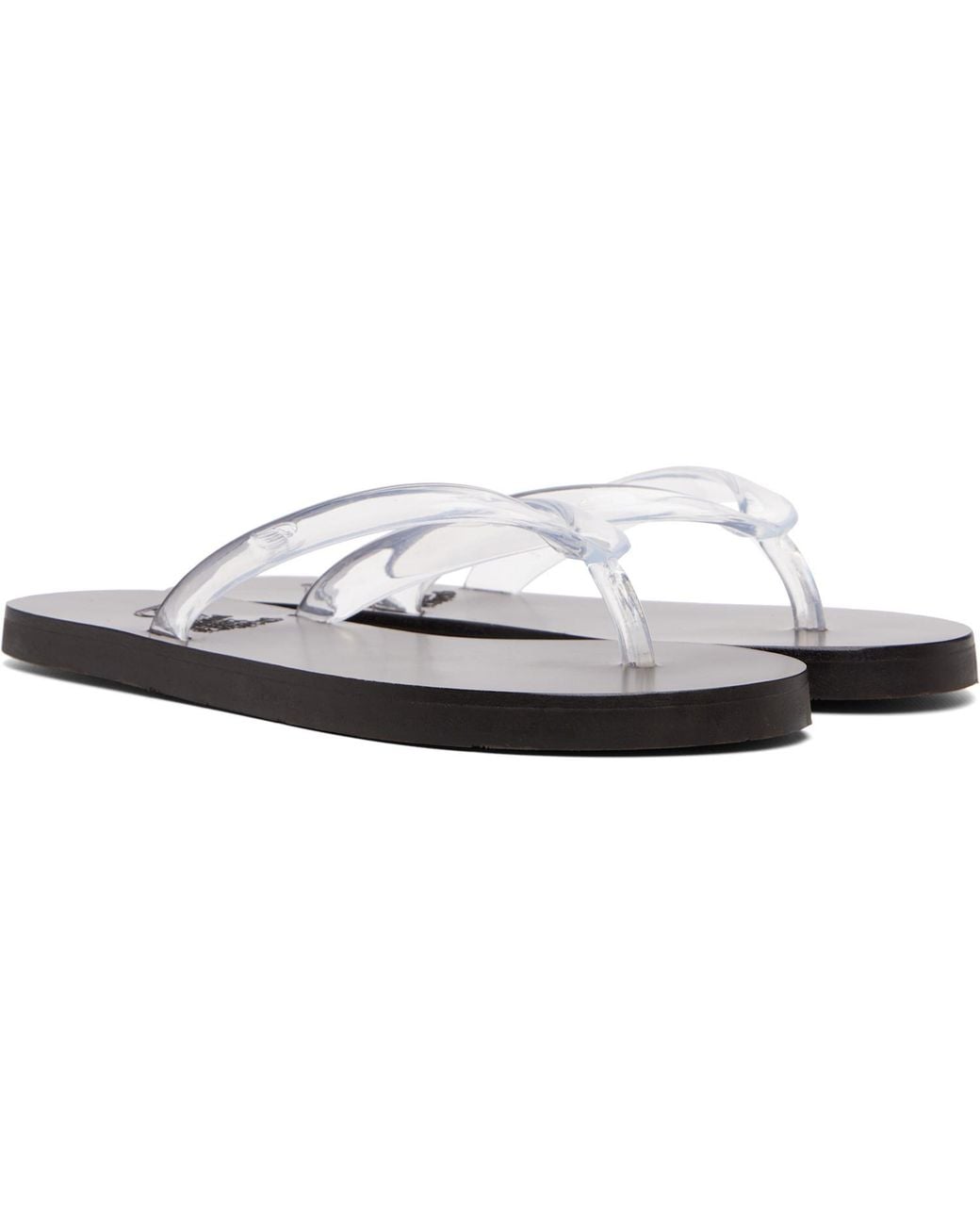 Ancient Greek Sandals White Saionara Jelly Flip-Flops