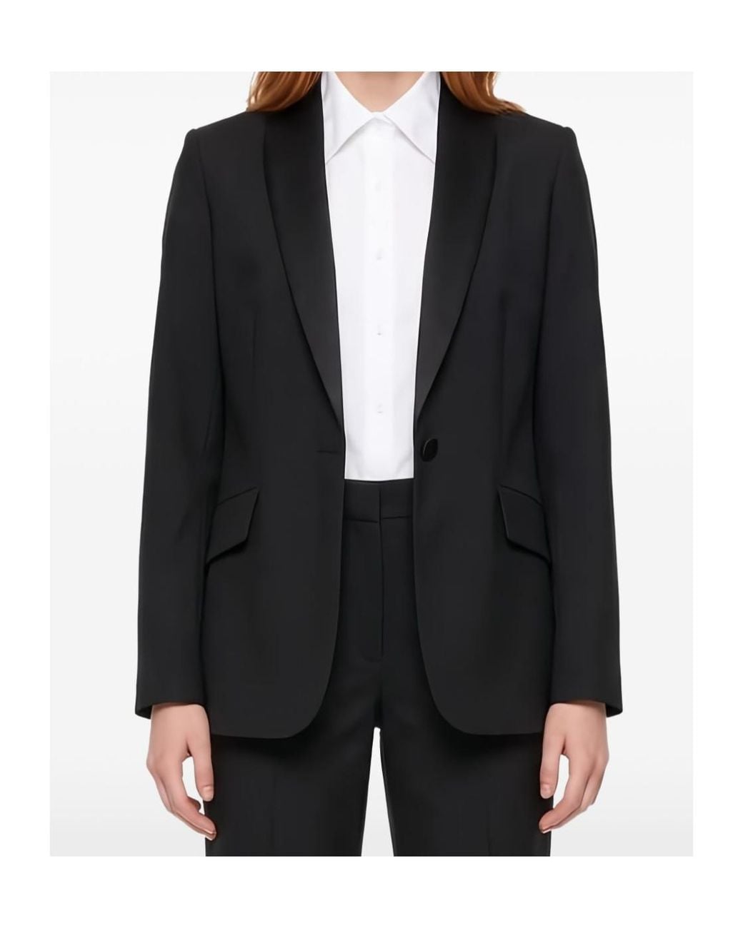 Antonelli Black Pandolce Shawl-Lapel Single-Breasted Jacket