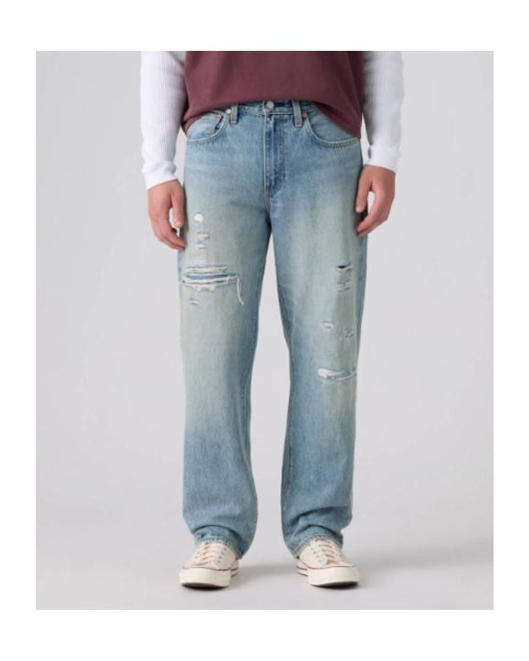 Levi's Blue 568 Loose Straight Jeans for men