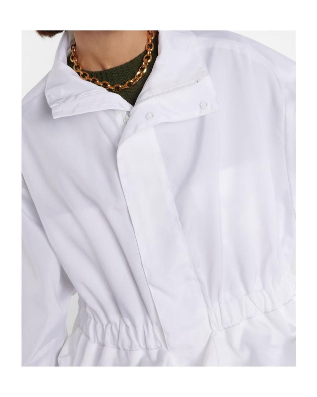 Wardrobe NYC White Drawstring Waist Casual Jacket