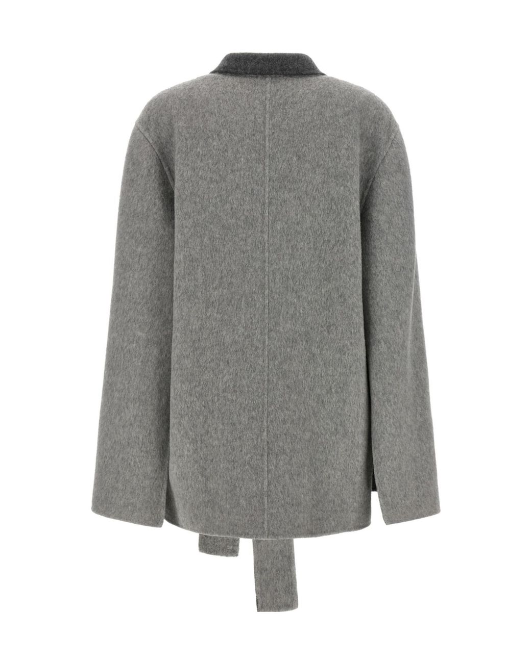 Alberta Ferretti Gray Belted Cape Cardigan