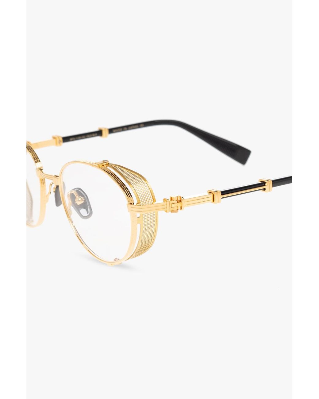 Balmain Natural Eyewear Round Frame Glasses