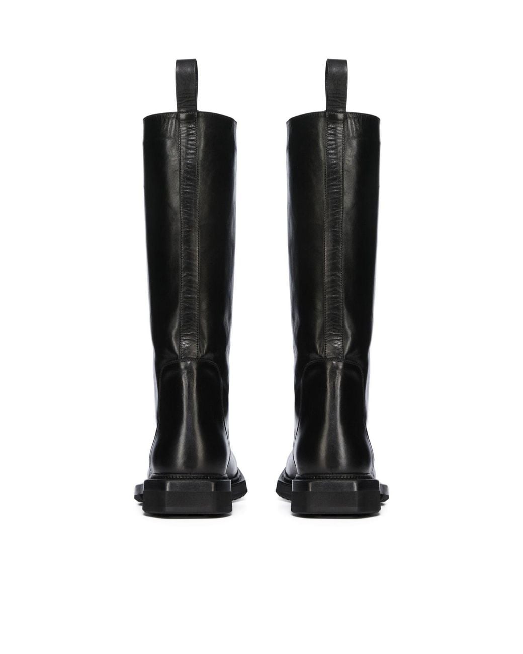 Rick Owens Black Cyclops Leather Knee-High Boots