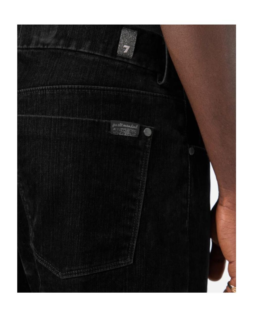 7 For All Mankind Black Belt Loops Jeans for men
