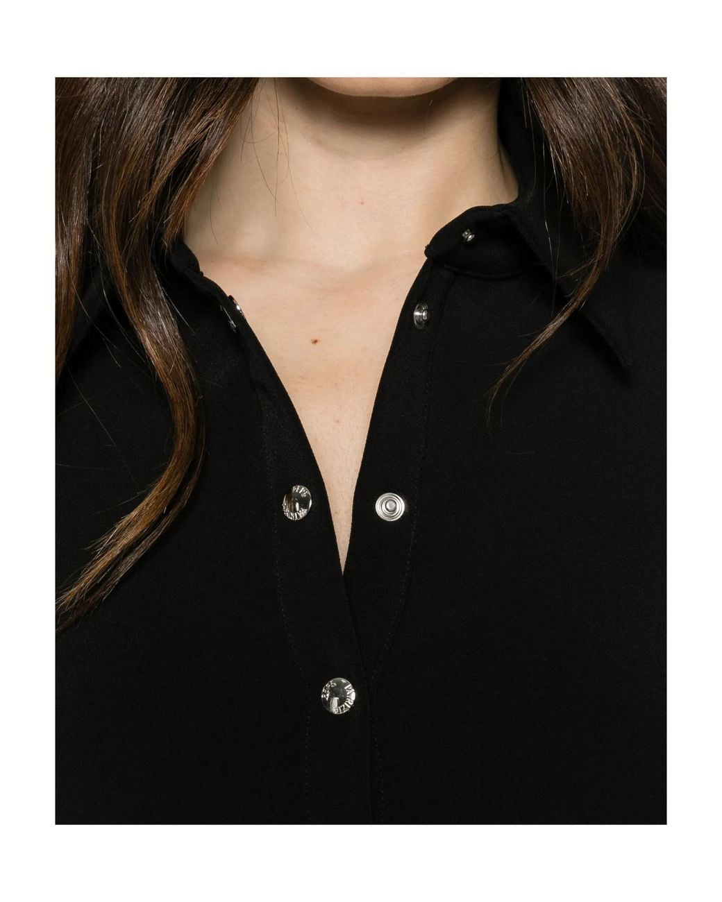 Patrizia Pepe Black Shirt Mini Dress
