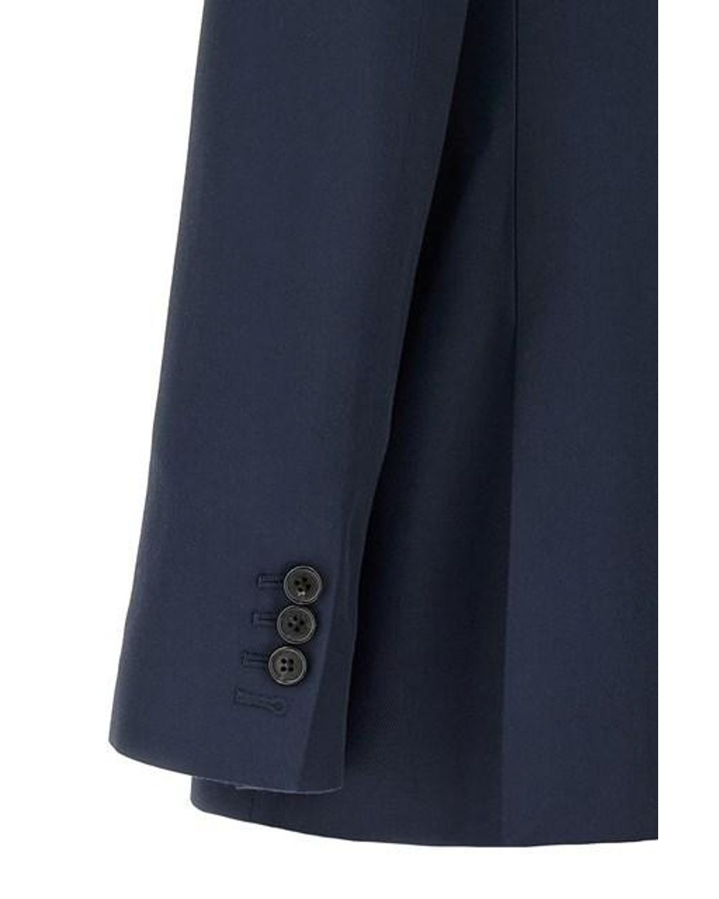 Theory Blue Double-Breasted Straight Hem Blazer