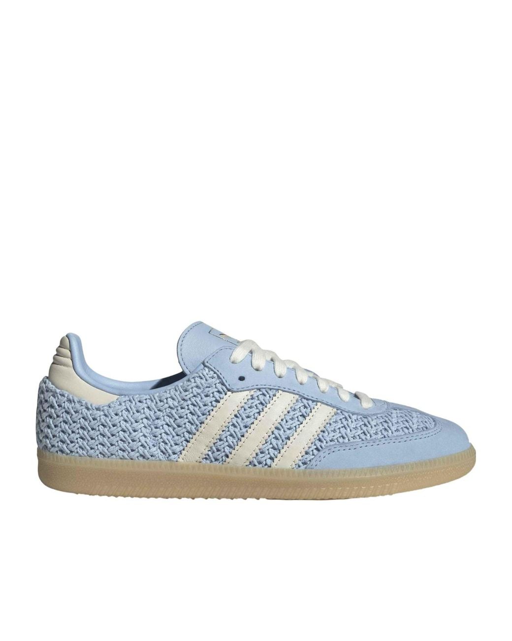 Adidas Originals Blue Woven And Patchwork Faux Fur Low-Top Sneakers